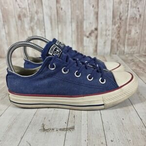 Converse Chuck Taylor All Star Low Top Navy Blue Sneakers Womens 6 Mens 4